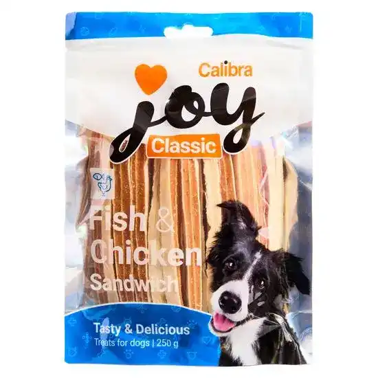 Calibra Joy Classic Dog Treats Fish & Chicken Sandwiches 16260