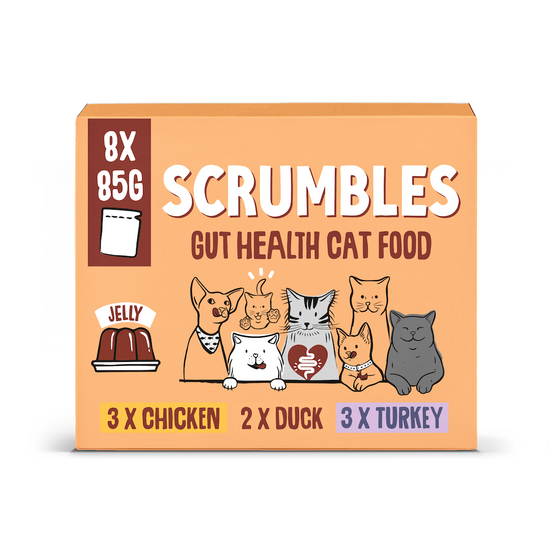 Scrumbles Grain Free Wet Cat Food Poultry Variety Pack in Jelly 32 x 85g Pouches 19524