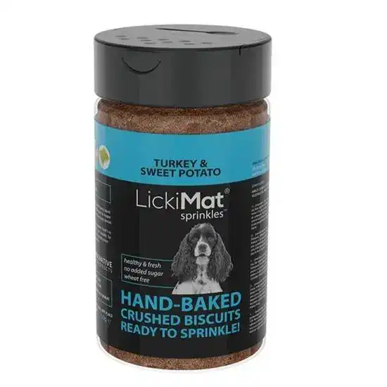 LickiMat Sprinkles Hand-Baked Crushed Biscuits Dog Treats with Turkey & Sweet Po 19017