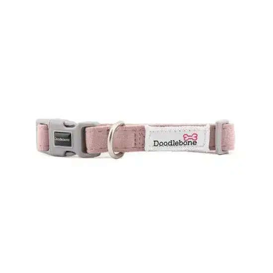 Doodlebone Dinky Dog Collar for Small Dogs & Puppies Chalky Pink 18823
