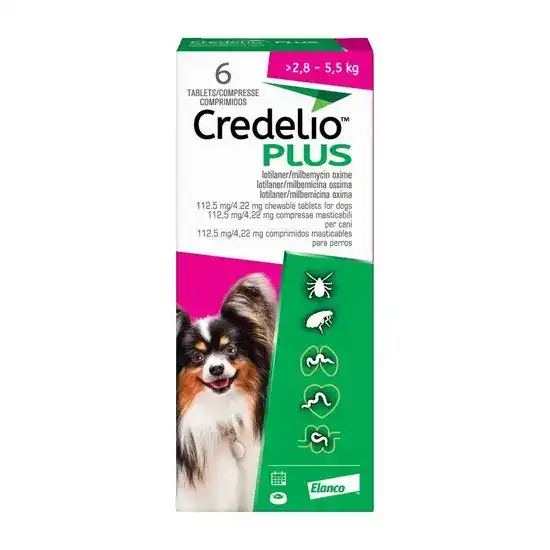 Credelio PLUS Chewable Tablets for Dogs 112.5mg (2.8kg-5.5kg) 7791
