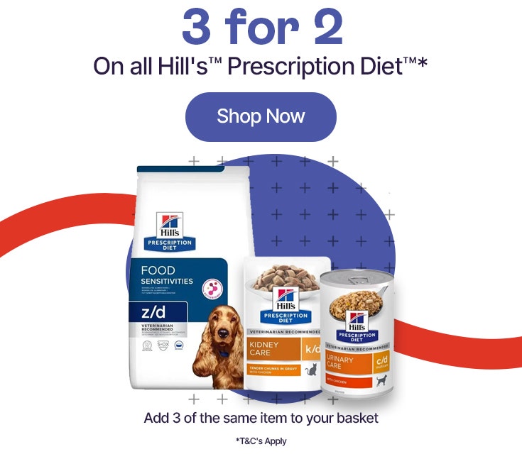 3 for 2 On all Hill's Prescription Diet*