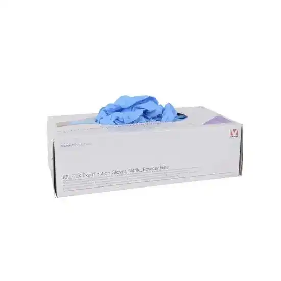 Krutex Nitrile Powder-Free Blue Examination Gloves 18176