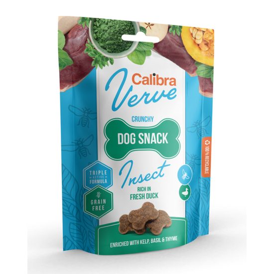 Calibra Verve Crunchy Snack Dog Treats Insect & Duck 1 x 150g 16269