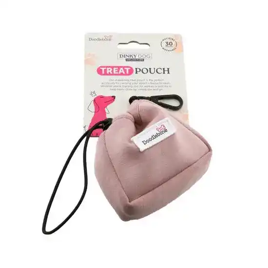 Doodlebone Dinky Dog Treat Pouch Chalky Pink 18796