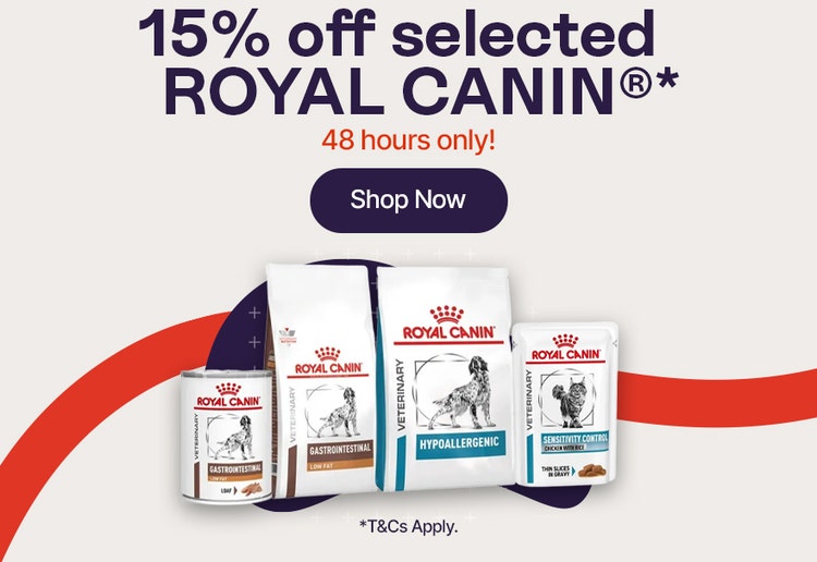 15% off selected royal canin*