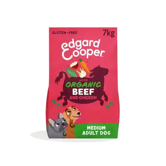 Edgard & Cooper Gluten-Free Medium Adult Dry Dog Food Organic Beef & Chicken 21061