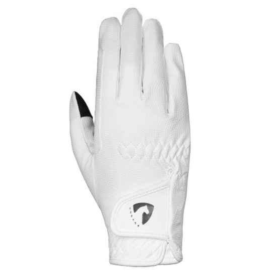 Hy Equestrian Sparkle Touch Riding Gloves White 20833