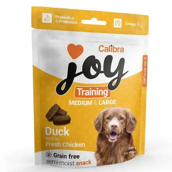 Calibra Joy Training Treats for Medium & Large Dogs Rich in Duck & Fresh Chicken 1 x 300g 16785