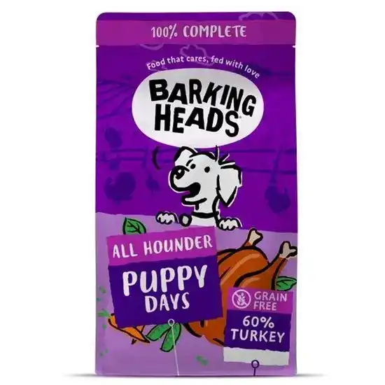 Barking Heads Grain Free All Hounder Puppy Days Dry Dog Food with Turkey 18079