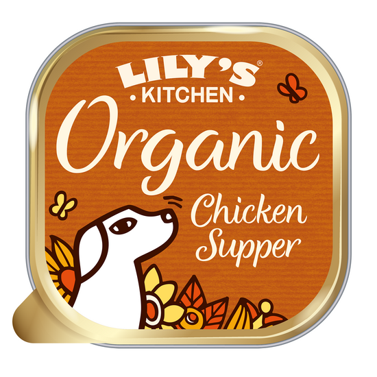 Lily's Kitchen Organic Adult Chicken Supper Wet Dog Food 11 x 150g Alutrays 17671