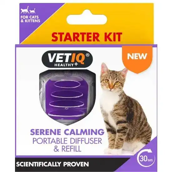 VetIQ Serene Calming Portable Diffuser & Refill Starter Kit for Cats & Kittens 17708