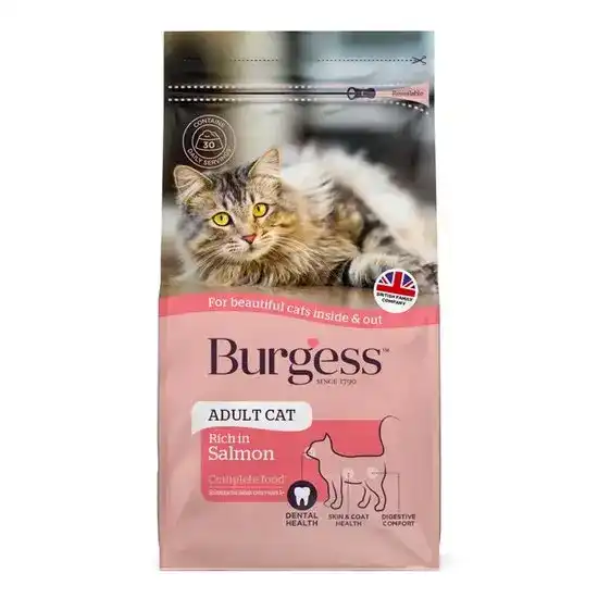 Burgess Adult Dry Cat Food Rich in Salmon 16453