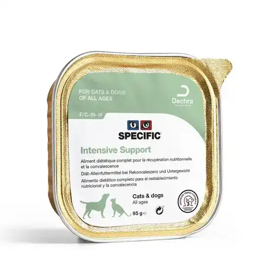 Dechra SPECIFIC F/C-IN-W Intensive Support Wet Cat & Dog Food 28 x 95g Allutrays 10419