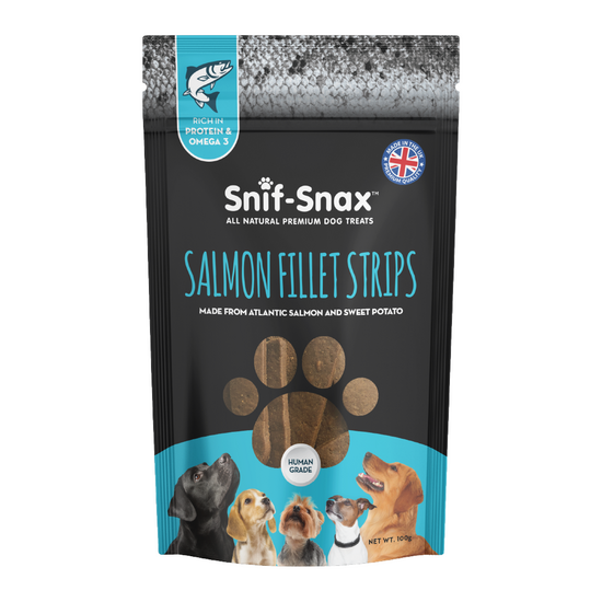 Snif-Snax Salmon & Sweet Potato Fillet Strips Dog Treats 1 x 100g 18467