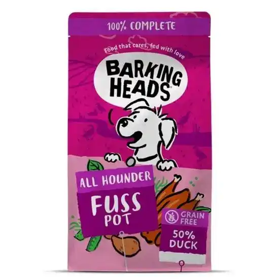 Barking Heads Grain Free All Hounder Fuss Pot Adult Dry Dog Food with Duck 18077
