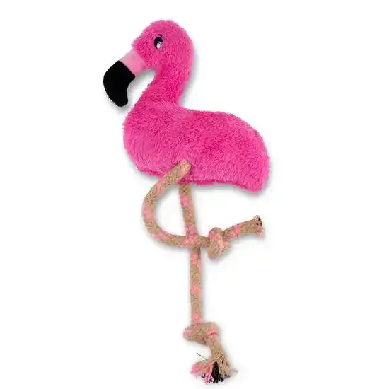 Beco Recycled Soft Flamingo Rope Toy for Dogs 2437
