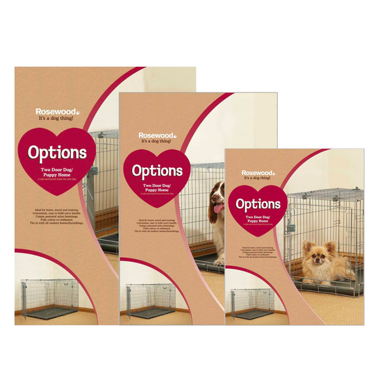 Rosewood Options Two Door Crate for Dogs & Puppies 16366