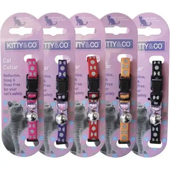 Kitty & Co Snag Free Reflective Polka Dot Collar for Cats 17192