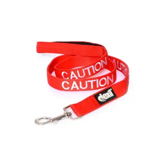 Dexil Caution Awareness Dog Lead Red 18608