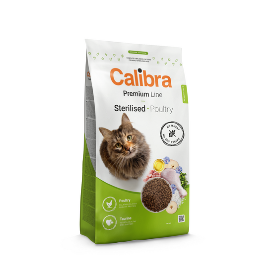Calibra Premium Line Adult Sterilised Dry Cat Food Poultry 18036