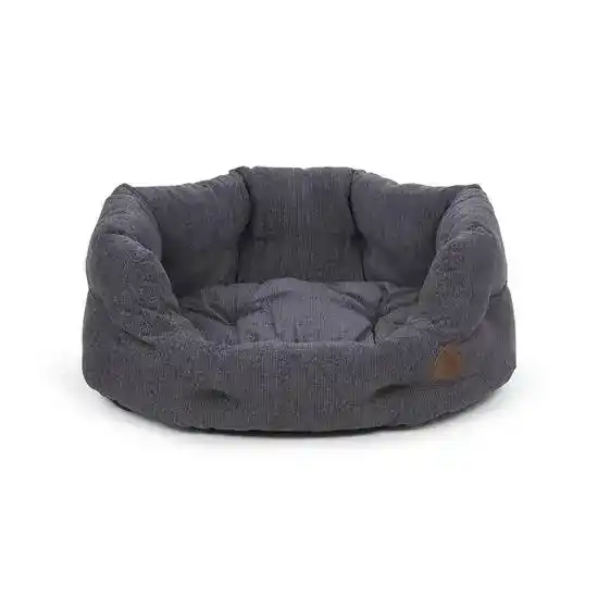 Petface High Oval Dog Bed Slate Grey 18438