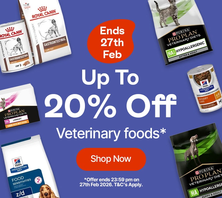 Up To 20% Off Veterinary Foods*