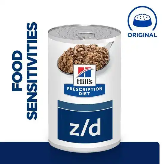 Hill's PRESCRIPTION DIET z/d Food Sensitivities Wet Dog Food Original Flavour 12 x 370g Cans 15978