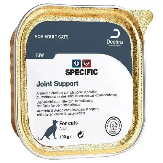Dechra SPECIFIC FJW Adult Joint Support Wet Cat Food 28 x 100g Allutrays 10490