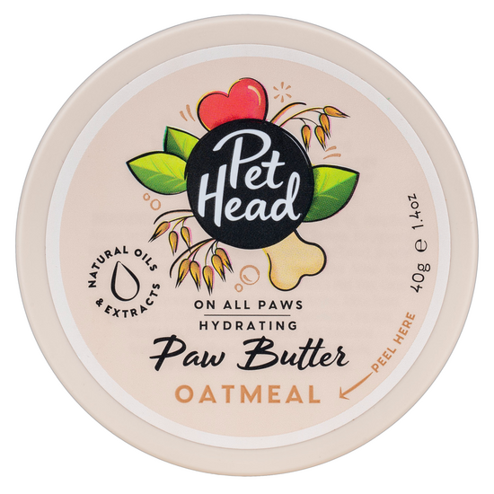Pet Head On All Paws Hydrating Paw Butter for Dogs with Oatmeal 40g Tub 4422