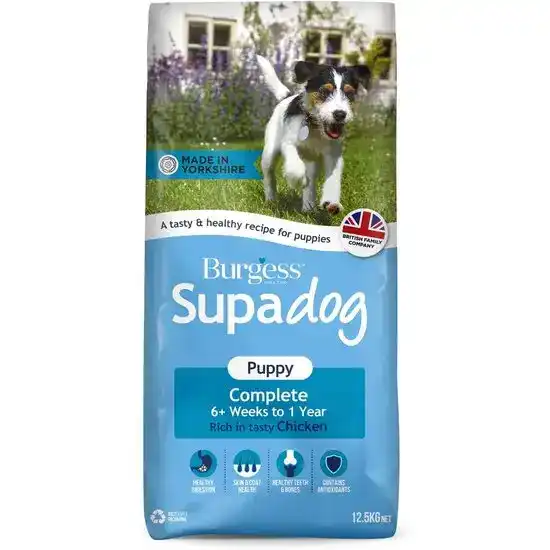 Burgess Supadog Puppy Complete Dry Dog Food with Chicken 12.5kg 16455