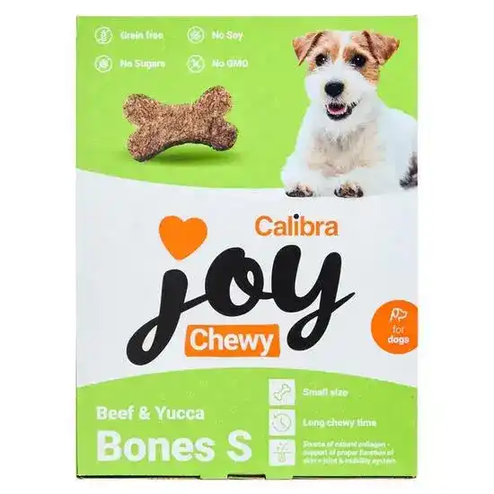 Calibra Joy Chewy Small Bones Dog Treats Beef & Yucca 20396