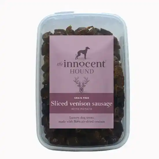 The Innocent Hound Grain Free Dog Treats Sliced Venison Sausages 1 x 600g 18016