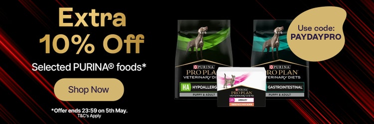 Extra 10% Off Selected Purina foods* - Use code: PAYDAYPRO
