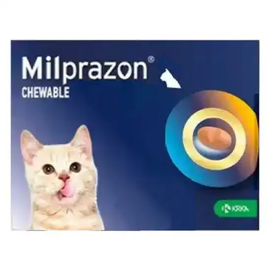 Milprazon Chewable Film-Coated Tablets for Small Cats and Kittens 4mg/10mg (0.5kg-2kg) 10538