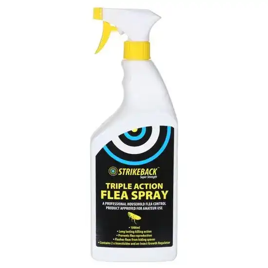 Strikeback Super Strength Triple Action Household Flea Spray 18554