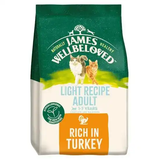 James Wellbeloved Adult Light Recipe Dry Cat Food Turkey 18582
