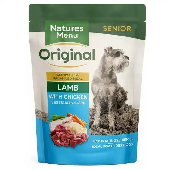 Natures Menu Original Senior Wet Dog Food Lamb with Chicken 8 x 300g Pouches 18150
