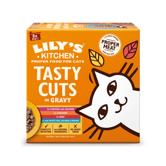 Lily's Kitchen Adult Wet Cat Food Tasty Cuts in Gravy Multipack 8 x 85g Tins 17655