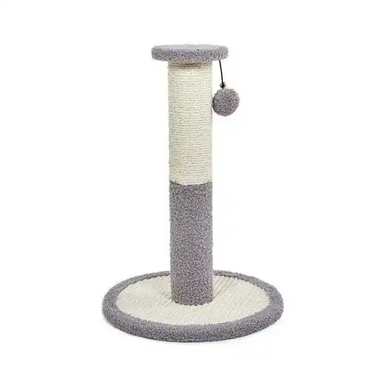 Petface Sisal and Teddy Fleece Cat Scratch Post 43cm height 18705