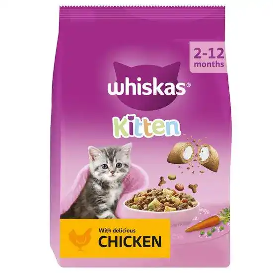 Whiskas Kitten Complete Dry Cat Food Chicken 18048