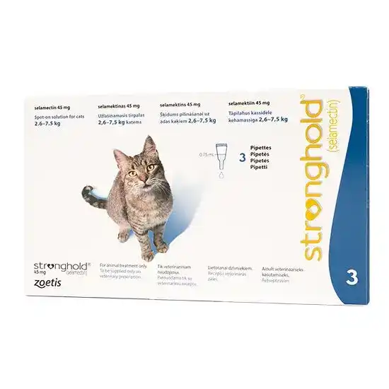 Stronghold Spot-On Solution for Cats 45mg (2.6kg-7.5kg) 3080