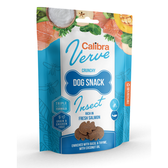 Calibra Verve Crunchy Snack Dog Treats Insect & Salmon 1 x 150g 16271