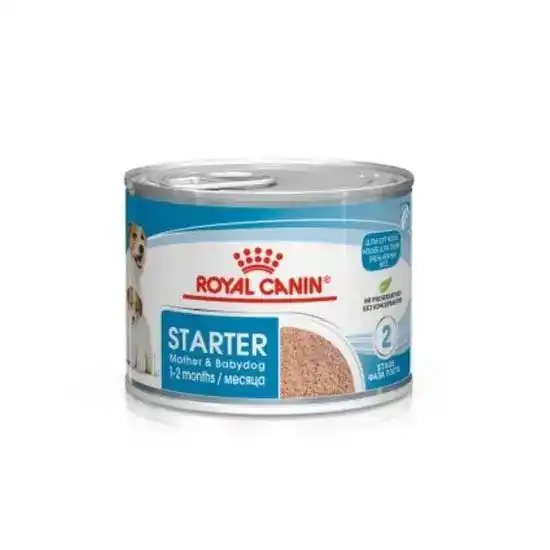 ROYAL CANIN Mother & Babydog Starter Wet Dog Food Mousse 12 x 195g Tins 2735