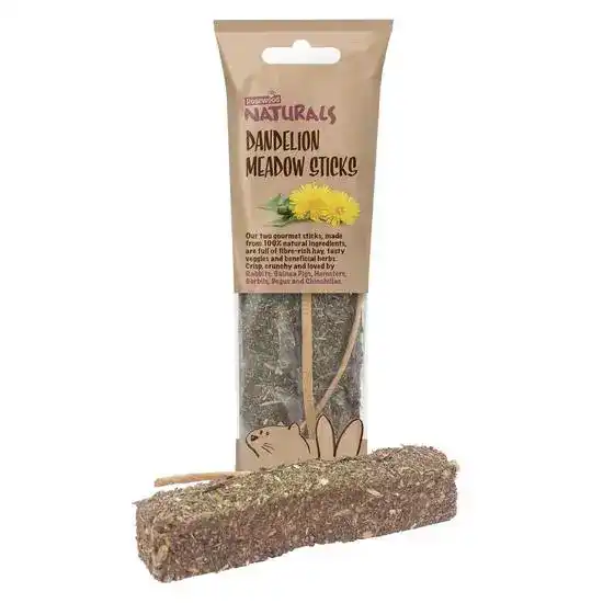 Rosewood Naturals Meadow Sticks Dandelion Small Animal Treat 2 Pieces 19786