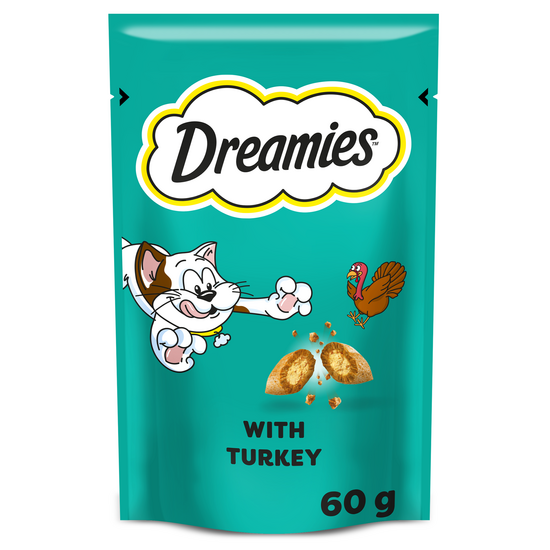Dreamies Cat Treats with Turkey 60g Packs 16653