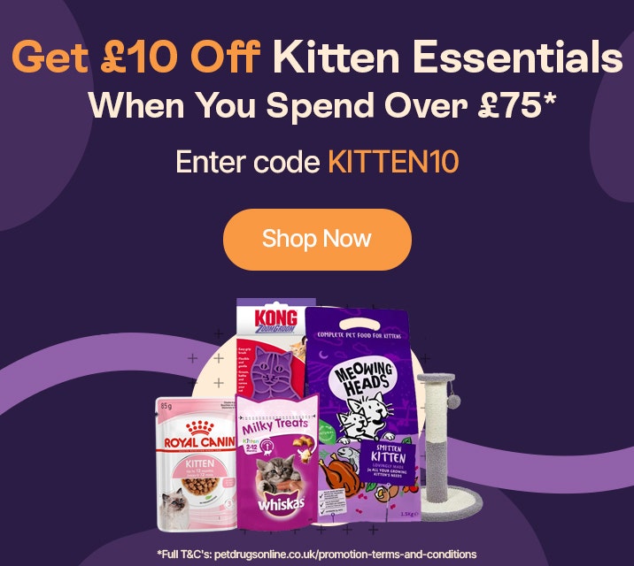 Spend Over £75, Get £10 Off Kitten Essentials*