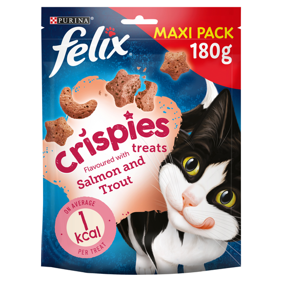 Felix Crispies Salmon and Trout Cat Treats 5 x 180g 18375