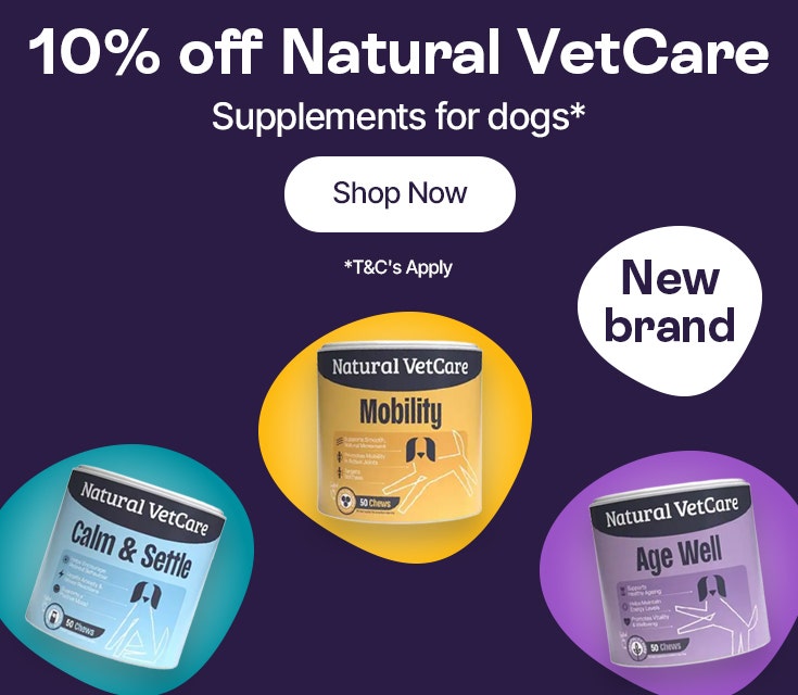 10% off Natural VetCare Supplement for dogs* Shop Now