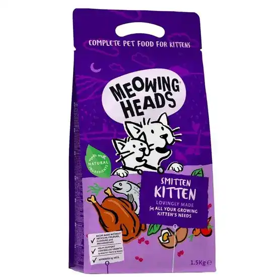 Meowing Heads Smitten Kitten Dry Cat Food 1.5kg 18095